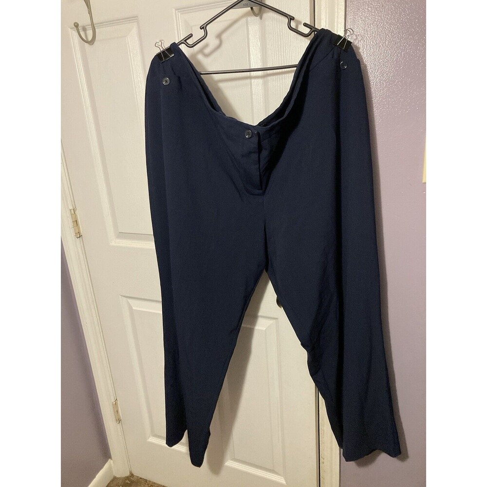 Studio 1940 Navy Wide-Leg Trousers